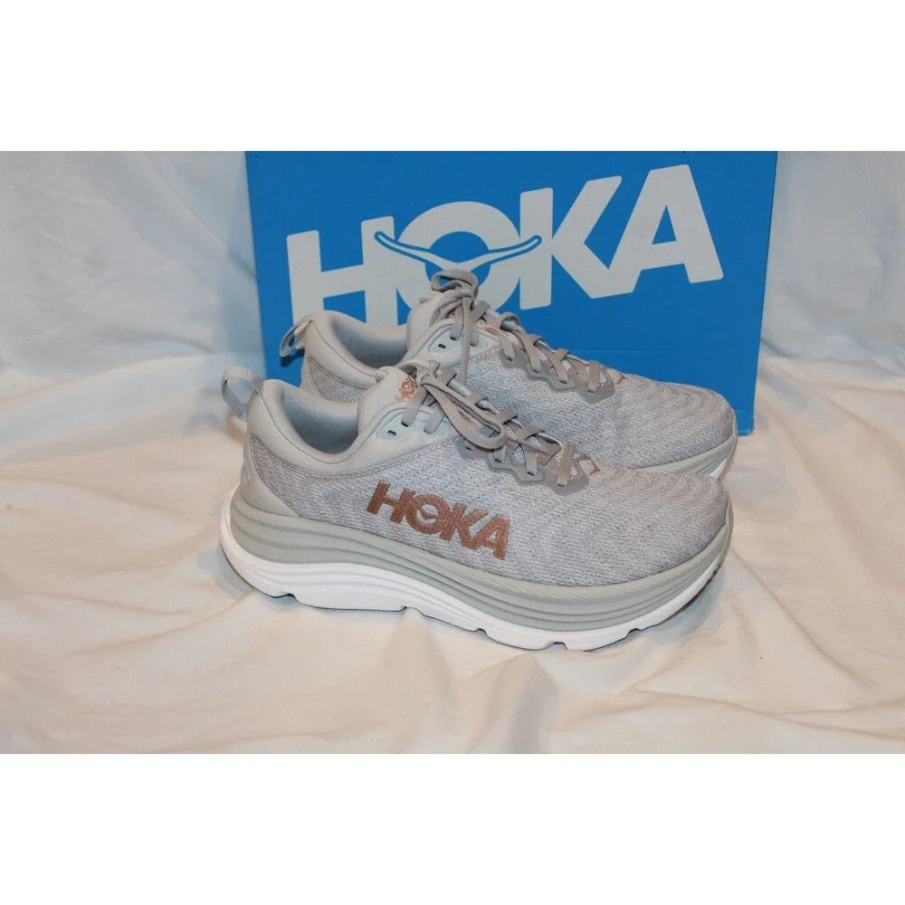 Hoka One Women's Graviota 5 Running Athletic Sneakers HMRG GRAY ROSE GOLD 9.5